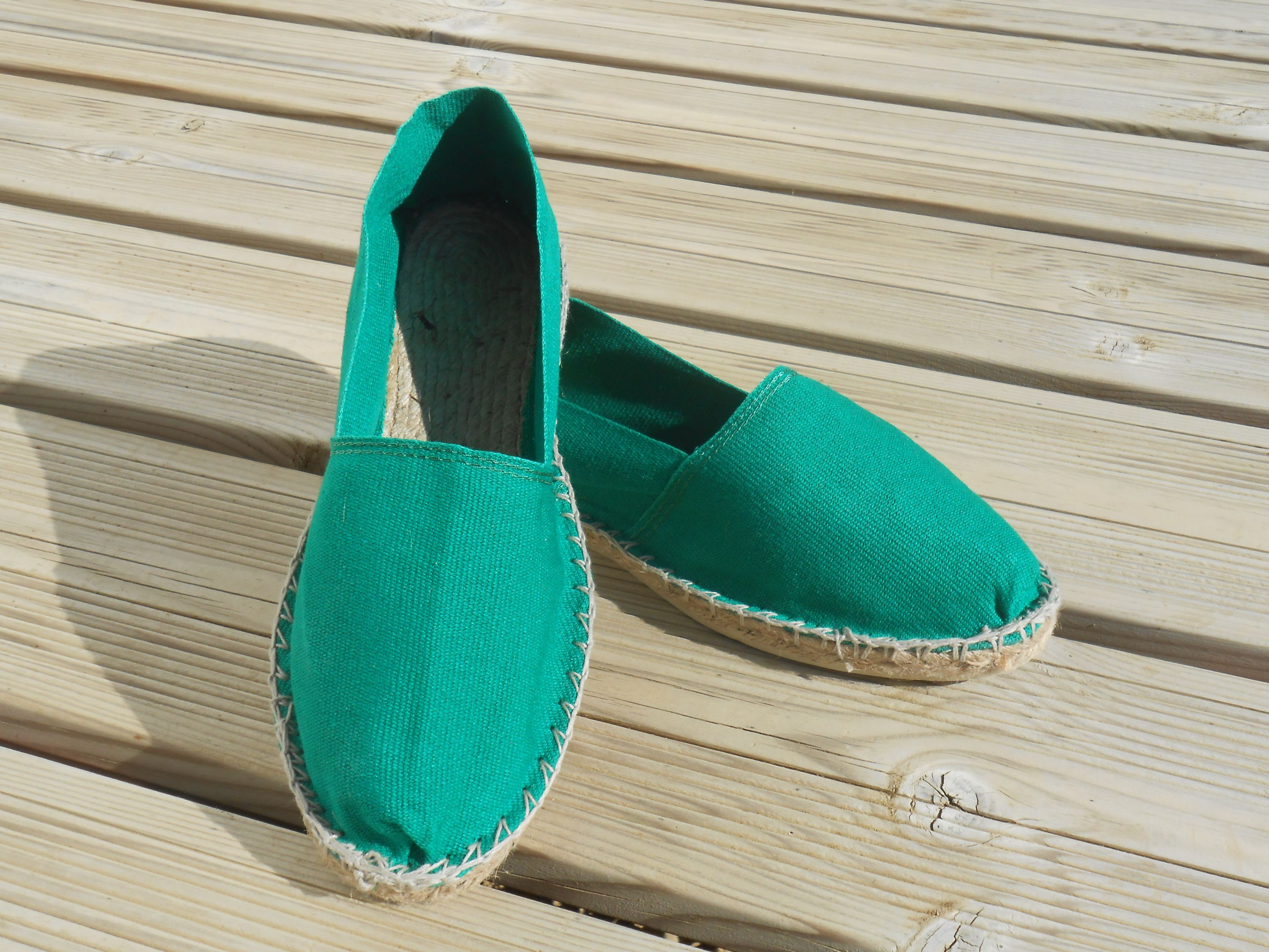 Espadrille verte femme sale