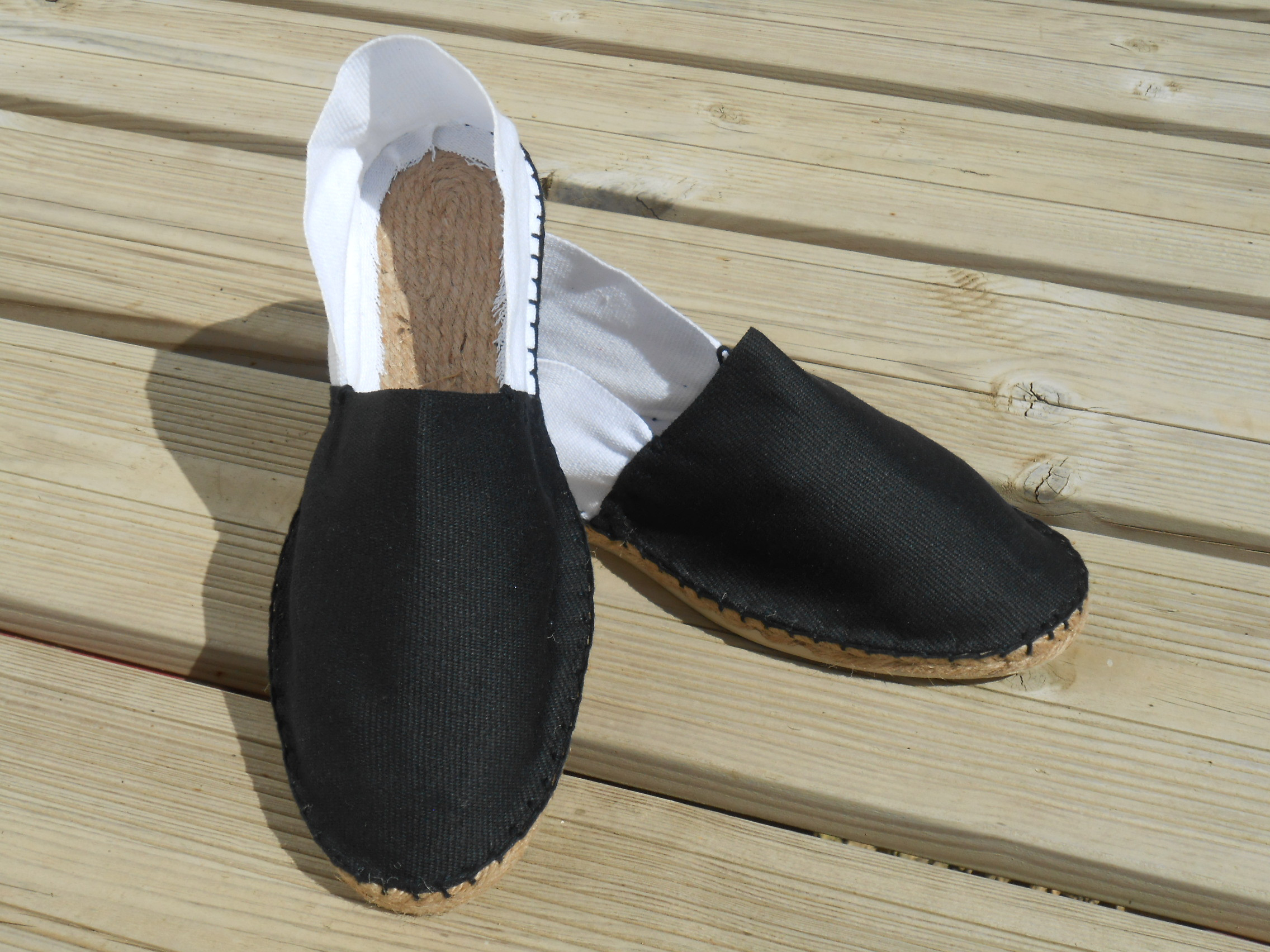 Espadrilles bicolores noires et blanches taille 36