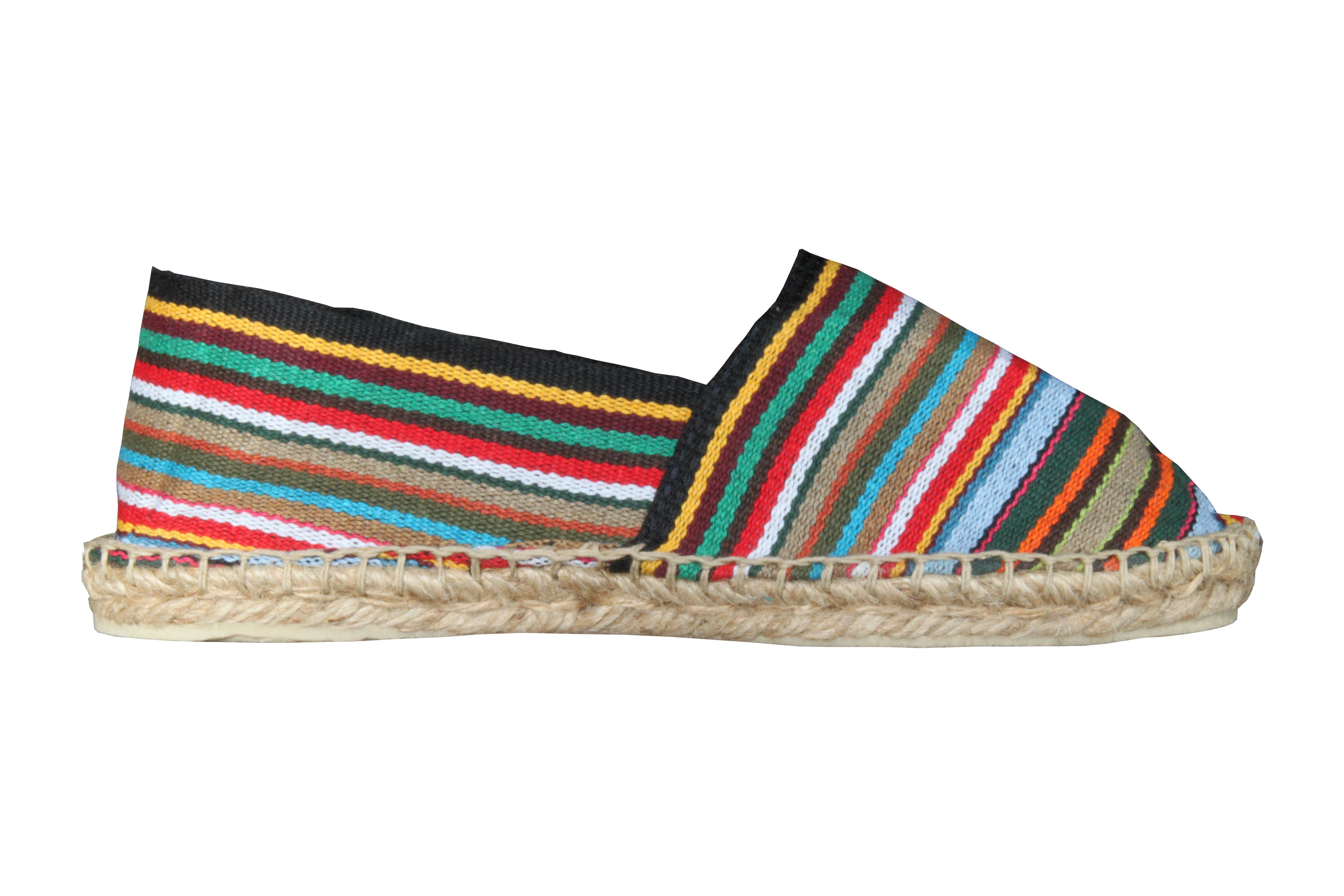 Espadrilles rayées multicolores