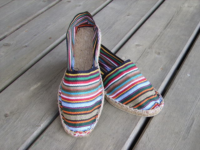 Espadrilles rayées multicolores taille 46