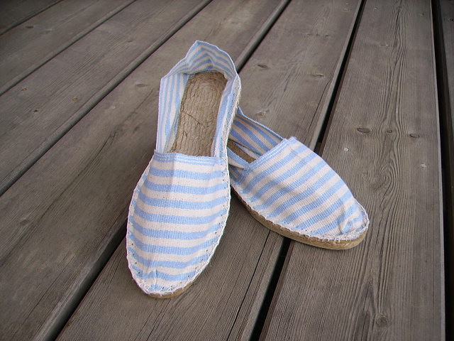 Espadrilles rayées bleues et blanches taille 36