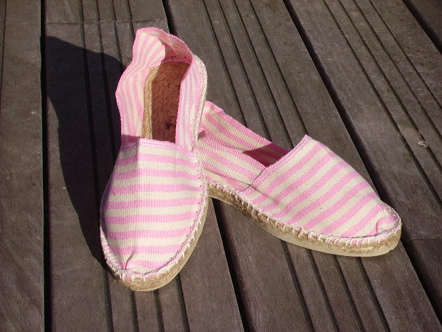 Espadrilles rose et blanche taille 46