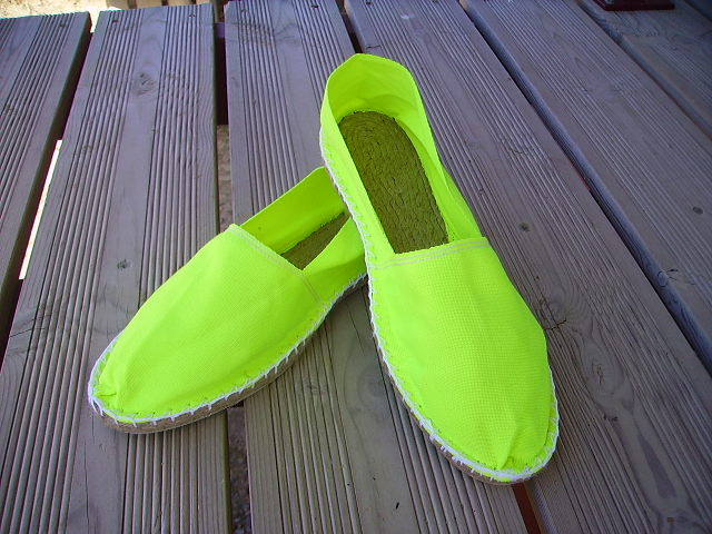 Espadrilles jaune fluo taille 37