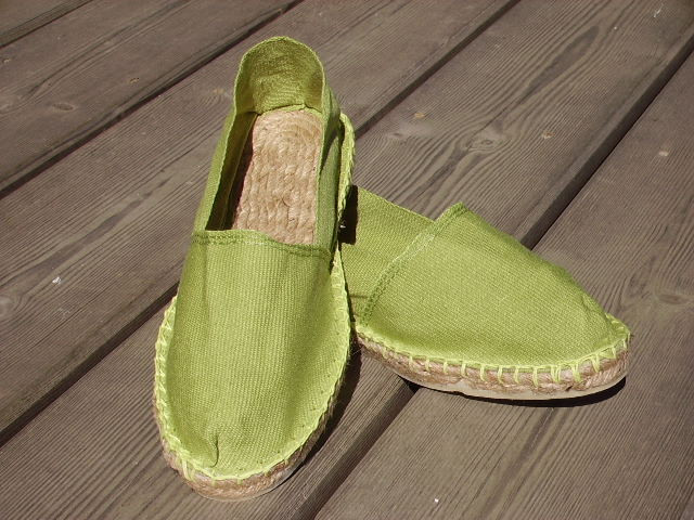 Espadrilles vert anis taille 38