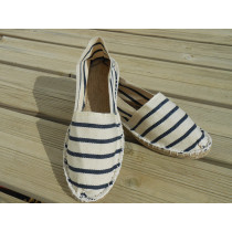 Espadrilles marines et blanches taille 46
