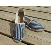 Espadrilles noires et blanches taille 39