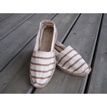 Espadrilles blanc cassé et beige taille 45