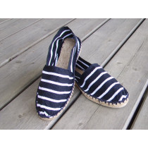 Espadrilles rayées noires et blanches Taille 39