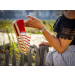 Espadrille bicolore rayée rouge fabriquée en France
